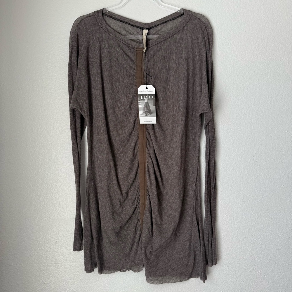 Cynthia Ashby Long Sleeve tunic top Boho Grunge Lagenlook Breeze Range Medium